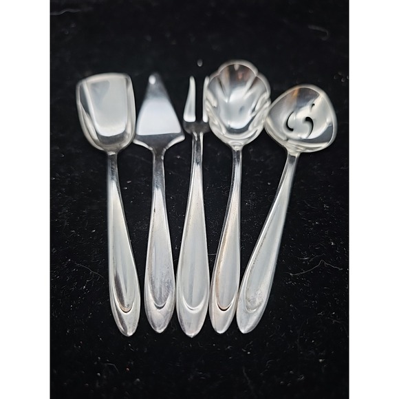 5 Pc International Silver Meriden First Lady Silverplate Hostess Serving Set Vtg - Picture 2 of 5